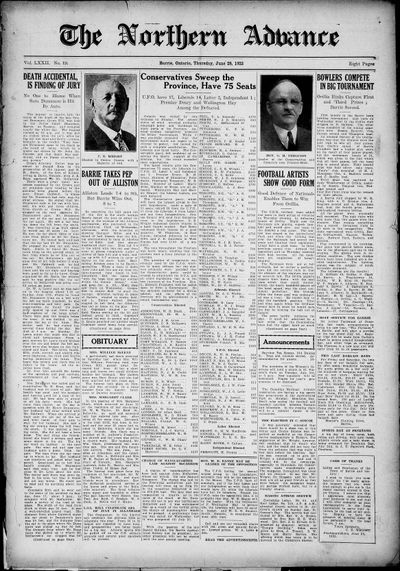 Northern Advance, 28 Jun 1923