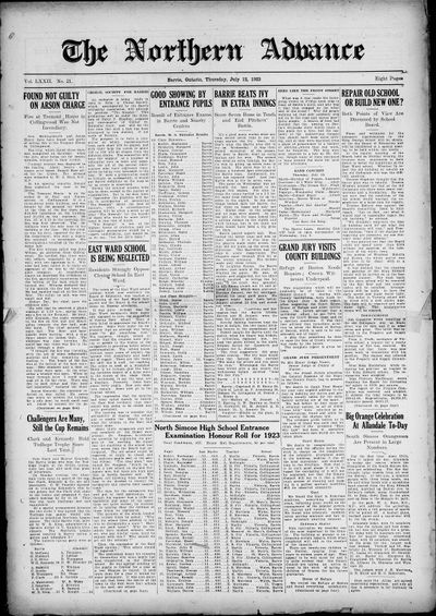 Northern Advance, 12 Jul 1923