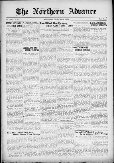 Northern Advance, 2 Aug 1923