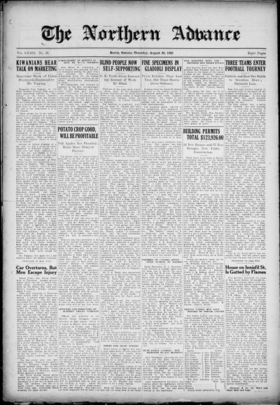 Northern Advance, 30 Aug 1923