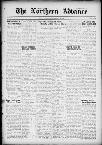 Northern Advance, 6 Sep 1923