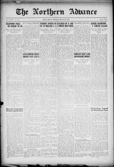 Northern Advance, 18 Oct 1923