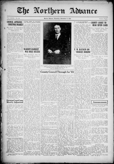 Northern Advance, 6 Dec 1923