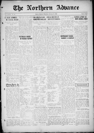 Northern Advance, 17 Jan 1924