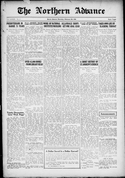 Northern Advance, 28 Feb 1924