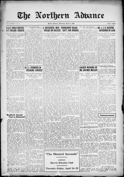 Northern Advance, 3 Apr 1924