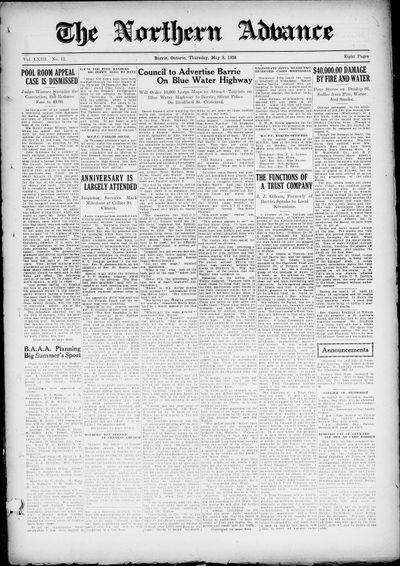 Northern Advance, 8 May 1924