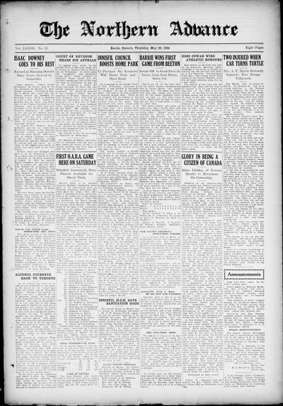 Northern Advance, 29 May 1924