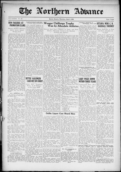 Northern Advance, 3 Jul 1924