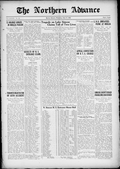 Northern Advance, 17 Jul 1924