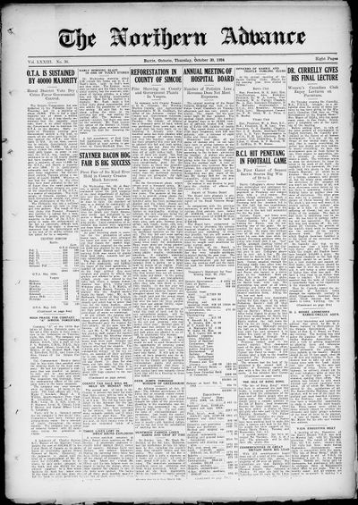 Northern Advance, 30 Oct 1924