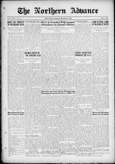 Northern Advance, 13 Nov 1924