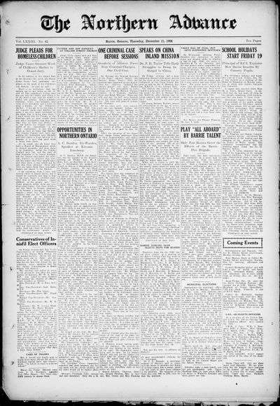 Northern Advance, 11 Dec 1924