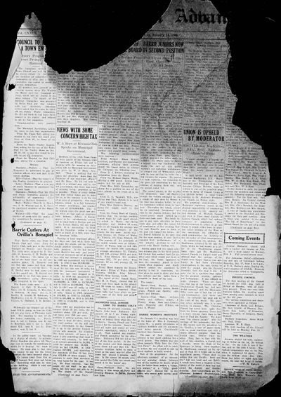 Northern Advance, 14 Jan 1925