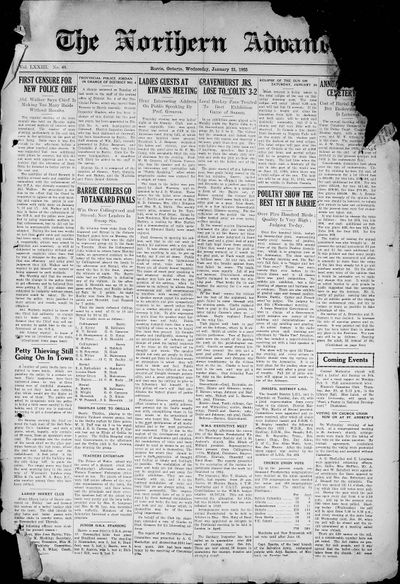 Northern Advance, 21 Jan 1925