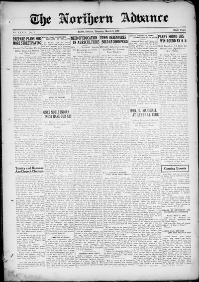 Northern Advance, 5 Mar 1925