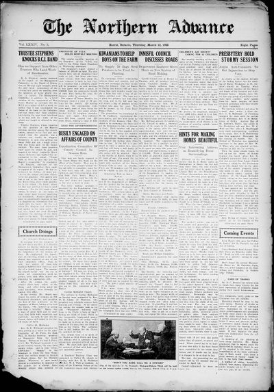 Northern Advance, 12 Mar 1925