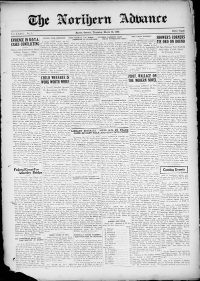 Northern Advance, 26 Mar 1925