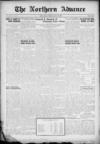 Northern Advance, 16 Apr 1925