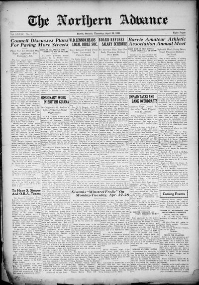 Northern Advance, 23 Apr 1925