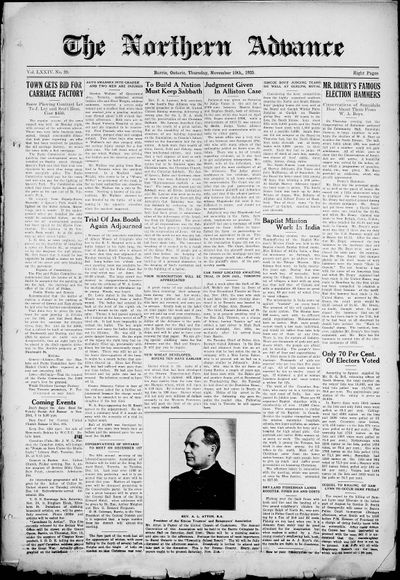 Northern Advance, 19 Nov 1925