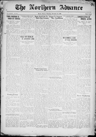 Northern Advance, 10 Dec 1925