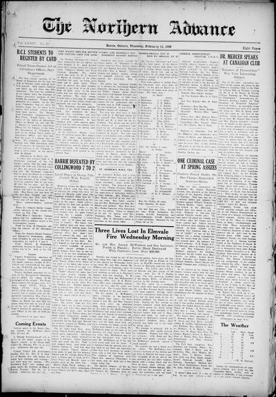 Northern Advance, 11 Feb 1926