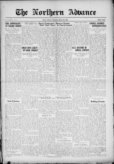 Northern Advance, 25 Mar 1926