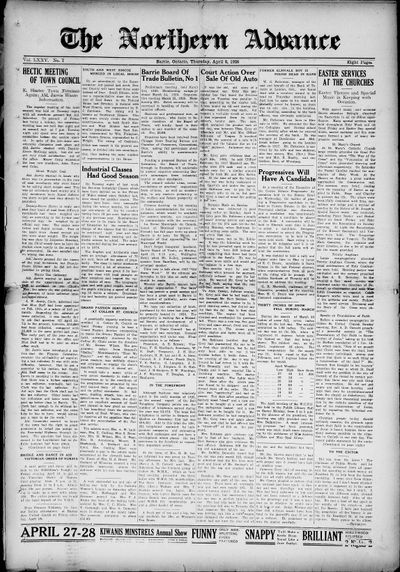 Northern Advance, 8 Apr 1926