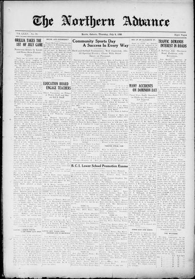 Northern Advance, 8 Jul 1926