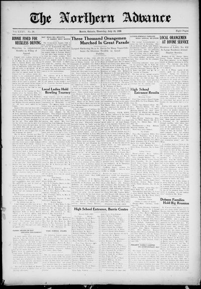 Northern Advance, 15 Jul 1926