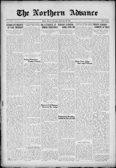 Northern Advance, 30 Sep 1926