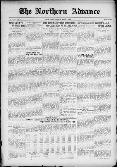 Northern Advance, 7 Oct 1926