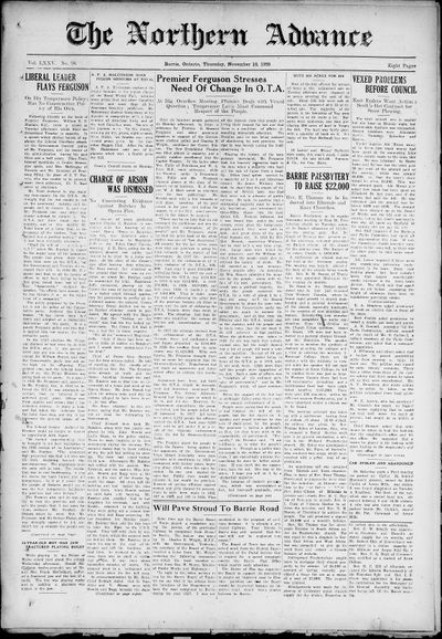 Northern Advance, 18 Nov 1926