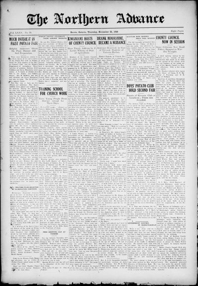 Northern Advance, 25 Nov 1926