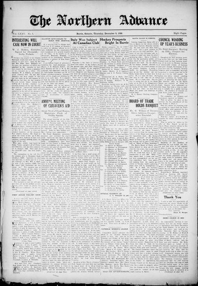 Northern Advance, 9 Dec 1926