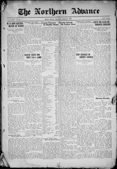 Northern Advance, 6 Jan 1927