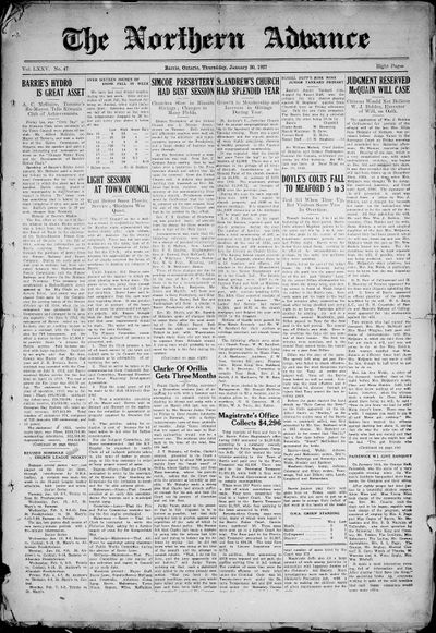 Northern Advance, 20 Jan 1927