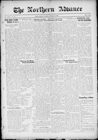 Northern Advance, 17 Feb 1927