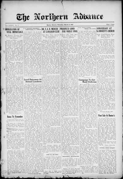 Northern Advance, 3 Mar 1927