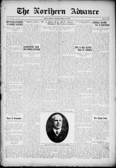 Northern Advance, 10 Mar 1927