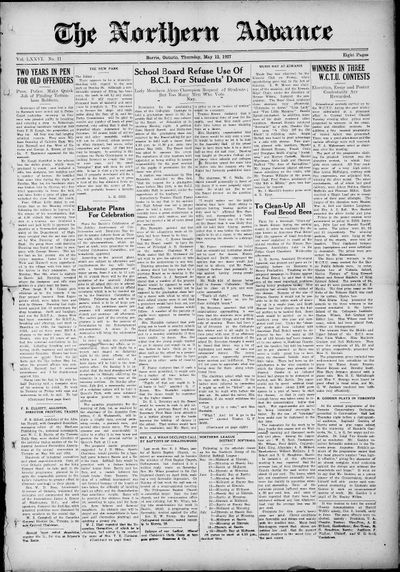 Northern Advance, 12 May 1927