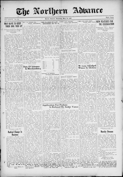 Northern Advance, 19 May 1927