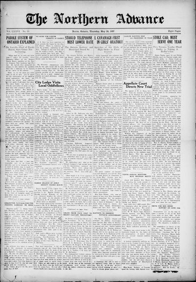 Northern Advance, 26 May 1927