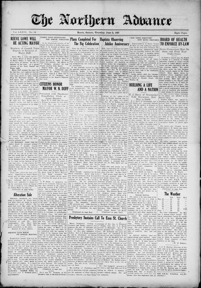 Northern Advance, 2 Jun 1927