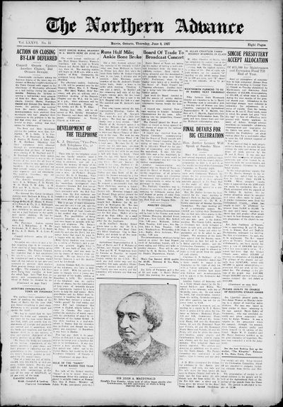 Northern Advance, 9 Jun 1927