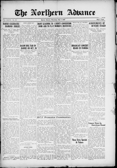 Northern Advance, 7 Jul 1927