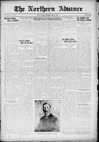 Northern Advance, 28 Jul 1927