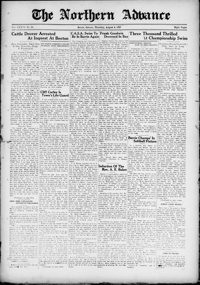 Northern Advance, 4 Aug 1927