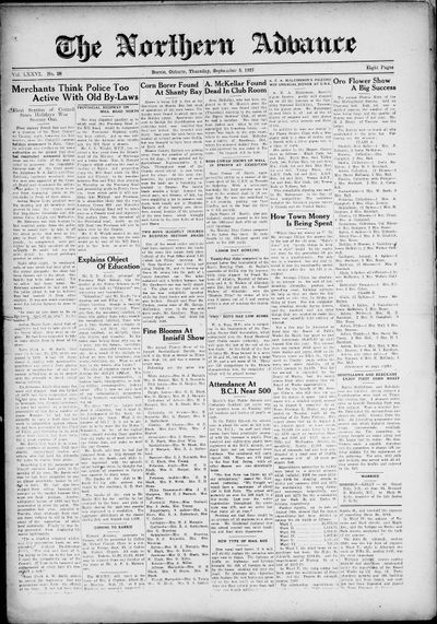 Northern Advance, 8 Sep 1927